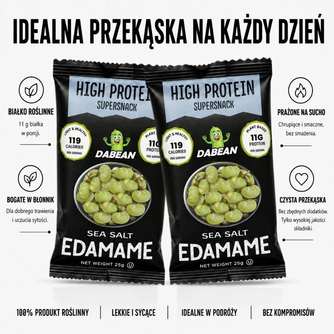Prażone edamame DABEAN – chrupiąca przekąska z edamame