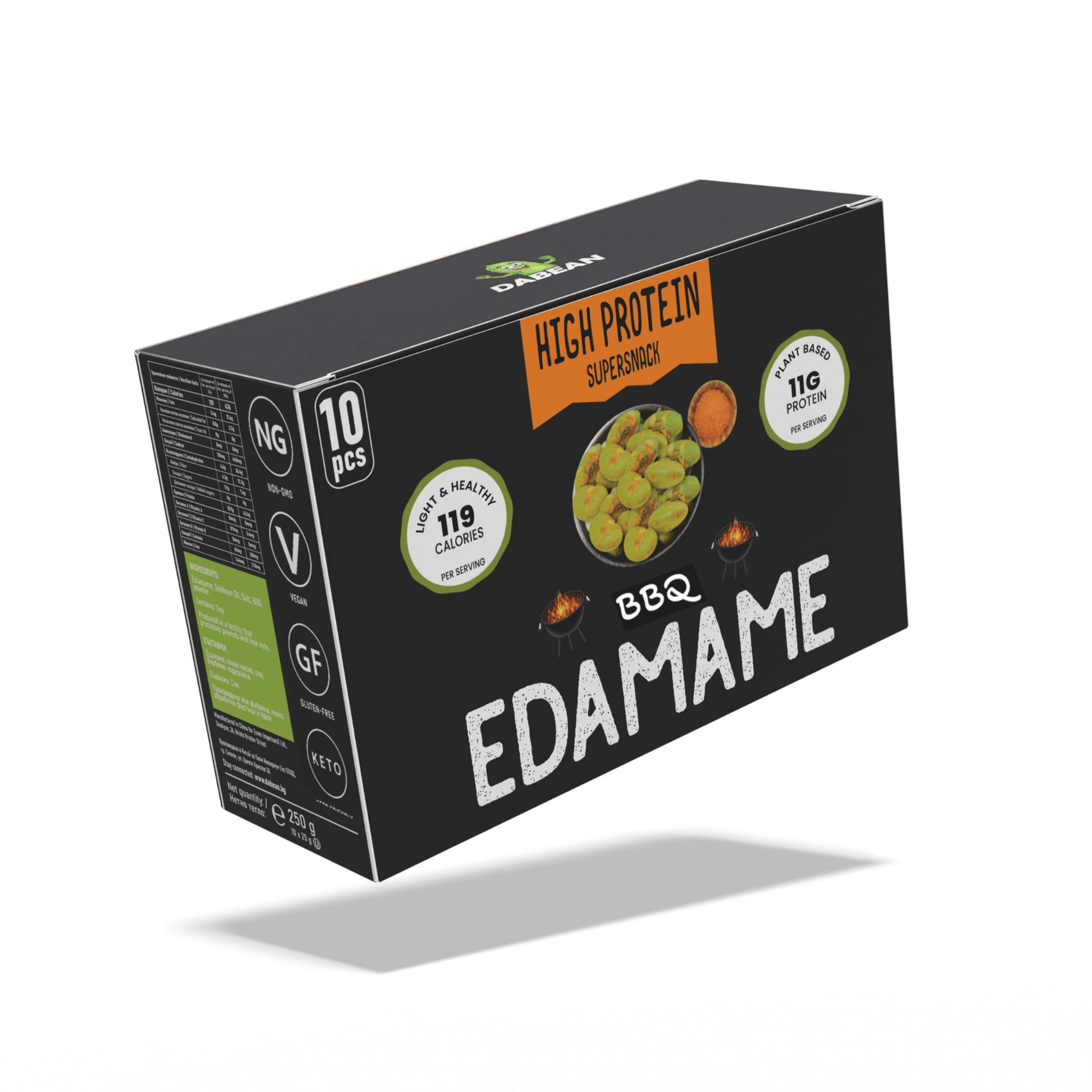 DABEAN BOX BBQ – 10 saszetek prażonego edamame