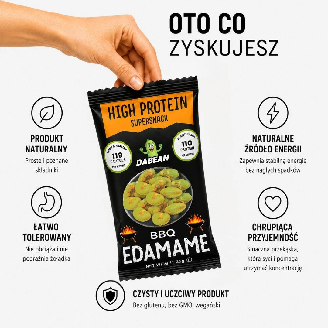 Chrupiące prażone edamame DABEAN BBQ